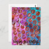 Happy Birthday Kupfer Abstrakt Polka Dots Postkarte (Vorne/Hinten)