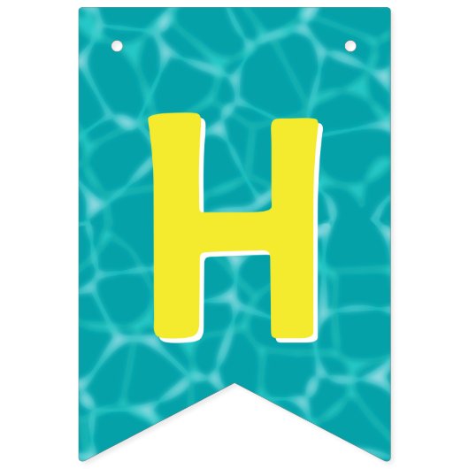 Happy Birthday l Pool Party l Summer Fruit Floats Wimpelkette (Zweite Fahne)