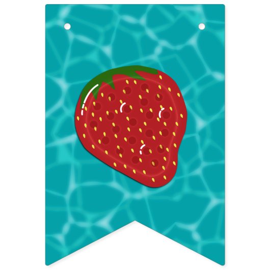 Happy Birthday l Pool Party l Summer Fruit Floats Wimpelkette (Erste Fahne)