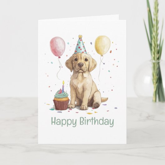 Happy Birthday Labrador Retriever Dogs Karte (Vorderseite)