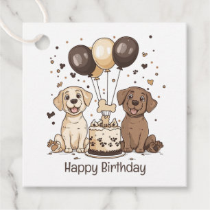 Happy Birthday Labrador Retriever Hunde Geschenkanhänger