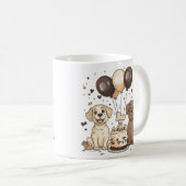 Happy Birthday Labrador Retriever Hunde Kaffeetasse (VorderseiteRechts)