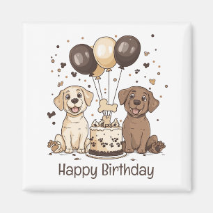 Happy Birthday Labrador Retriever Hunde Magnet