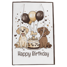 Happy Birthday Labrador Retriever Hunde Mittlere Geschenktüte