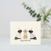 Happy Birthday Labrador Retriever Hunde Postkarte (Stehend Vorderseite)