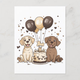 Happy Birthday Labrador Retriever Hunde Postkarte