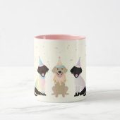 Happy Birthday Labrador Retriever Hunde Tasse (Zentrum)