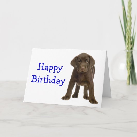 Happy Birthday Labrador Retriever Puppy Dodge Card Karte (Vorderseite)