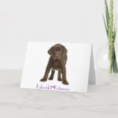 Happy Birthday Labrador Retriever Puppy Dodge Card Karte (Rückseite)
