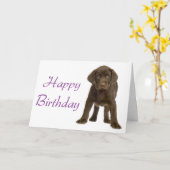 Happy Birthday Labrador Retriever Puppy Dodge Card Karte (Gelbe Blume)