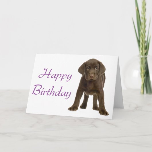 Happy Birthday Labrador Retriever Puppy Dodge Card Karte (Vorderseite)