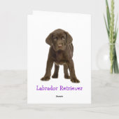 Happy Birthday Labrador Retriever Puppy Dodge Card Karte (Rückseite)