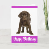 Happy Birthday Labrador Retriever Puppy Dodge Card Karte (Vorderseite)