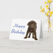 Happy Birthday Labrador Retriever Puppy Hund Card Karte (Gelbe Blume)