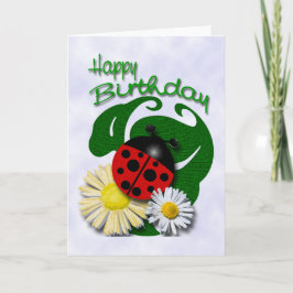 Happy Birthday Ladybug Karte