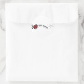 Happy Birthday Ladybug Runder Aufkleber (Tasche)