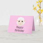 Happy Birthday Lamb Karte (Gelbe Blume)