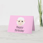 Happy Birthday Lamb Karte (Vorderseite)