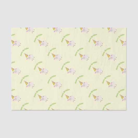 Happy Birthday Lamb Seidenpapier (Vorderseite)