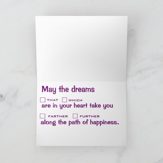 Happy Birthday Language Lover Karte (Innenseite)