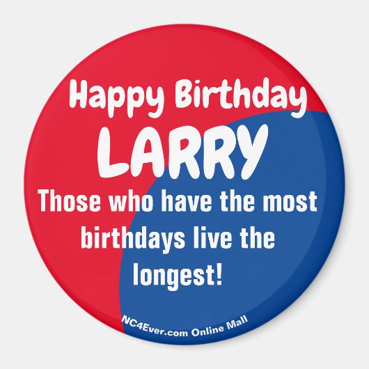 Happy Birthday LARRY Magnet (Vorne)