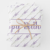 Happy Birthday Lavender Blume Geschenkpapier Set (Beispiel)