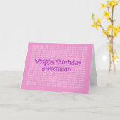 Happy Birthday Lavender Endless Liebe Card Karte (Gelbe Blume)