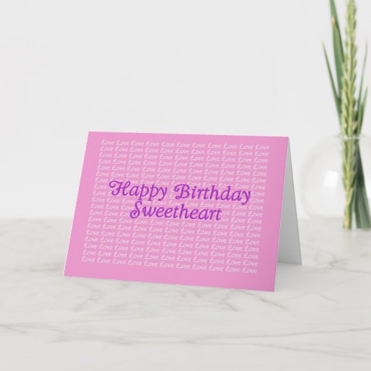 Happy Birthday Lavender Endless Liebe Card Karte (Vorderseite)