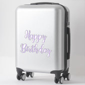 Happy Birthday Lavender Lila Custom Color Trendy Aufkleber (Koffer)