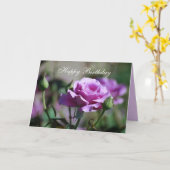 Happy Birthday Lavender Rose Card Karte (Gelbe Blume)