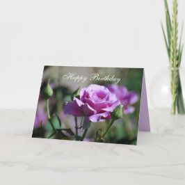Happy Birthday Lavender Rose Card Karte