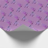 "Happy Birthday" Lavender Silvery Gradient Geschenkpapier (Ecke)