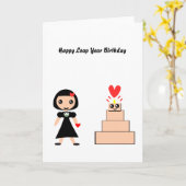 Happy Birthday Leap Year Karte (Gelbe Blume)