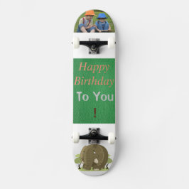Happy Birthday Learning und Gekümmert Foto Skateboard