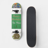 Happy Birthday Learning und Gekümmert Foto Skateboard (Vorne)