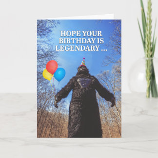 Happy Birthday Legendary Bigfoot Humor Feiertagskarte