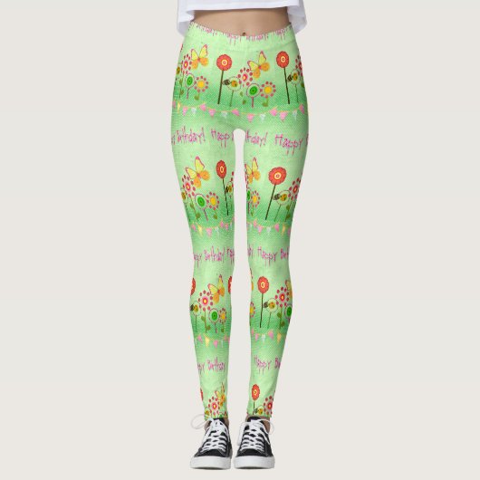 Happy Birthday Leggings (Vorderseite)