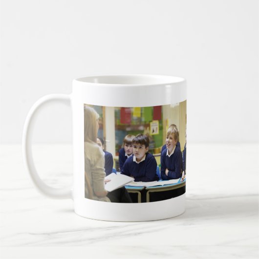 Happy Birthday Lehrer von Schülern 2 Fotos Kaffeetasse (Links)