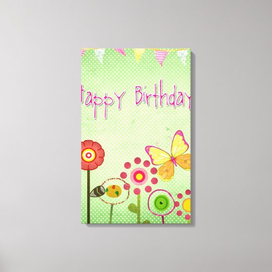 Happy Birthday Leinwanddruck (Vorderseite)