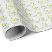 Happy Birthday Lemon Pattern Geschenkpapier (Rolleneckpunkt)