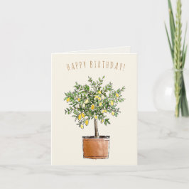 Happy Birthday Lemon Tree Card Karte