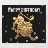 Happy Birthday Leo Bierflaschenetikett (Einzelnes Label)