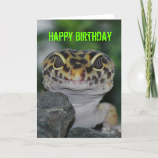Happy Birthday Leopard Gecko Karte