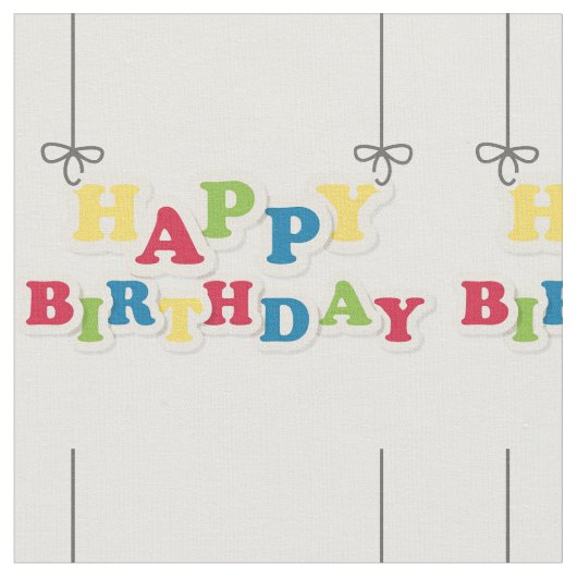 Happy Birthday Letters Stoff (Nahaufnahme)