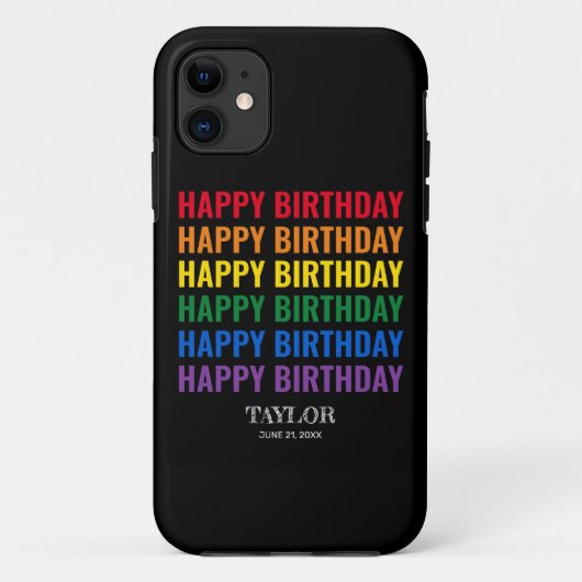 Happy Birthday LGBT Pride LGBTQ Transgender Case-Mate iPhone Hülle (Rückseite)