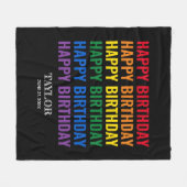 Happy Birthday LGBT Pride LGBTQ Transgender Fleecedecke (Vorderseite (Horizontal))