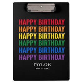 Happy Birthday LGBT Pride LGBTQ Transgender Klemmbrett