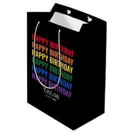 Happy Birthday LGBT Pride LGBTQ Transgender Mittlere Geschenktüte
