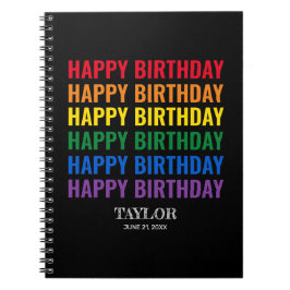 Happy Birthday LGBT Pride LGBTQ Transgender Notizblock