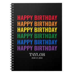 Happy Birthday LGBT Pride LGBTQ Transgender Notizblock